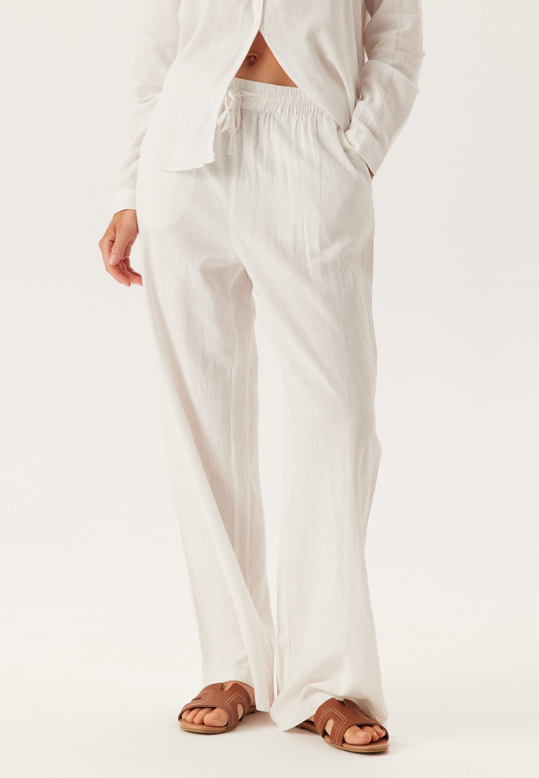 VERO MODA Housut 'Linn' valkoinen