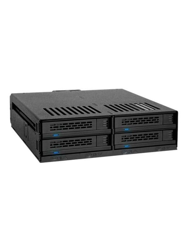 ICY DOCK ExpressCage MB324SP-B 5,25" → 2,5" hot swap -asemaräkki, 4-paikkainen, SATA/SAS, musta