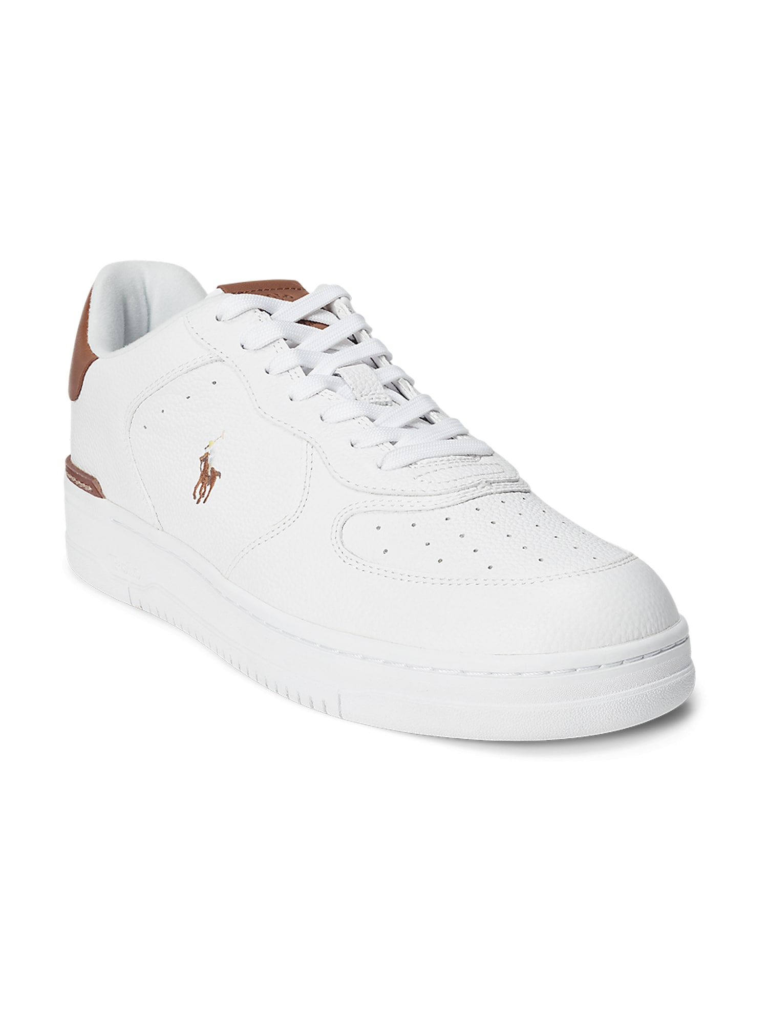 Polo Ralph Lauren Matalavartiset tennarit 'MASTERS CRT'  ruskea / offwhite