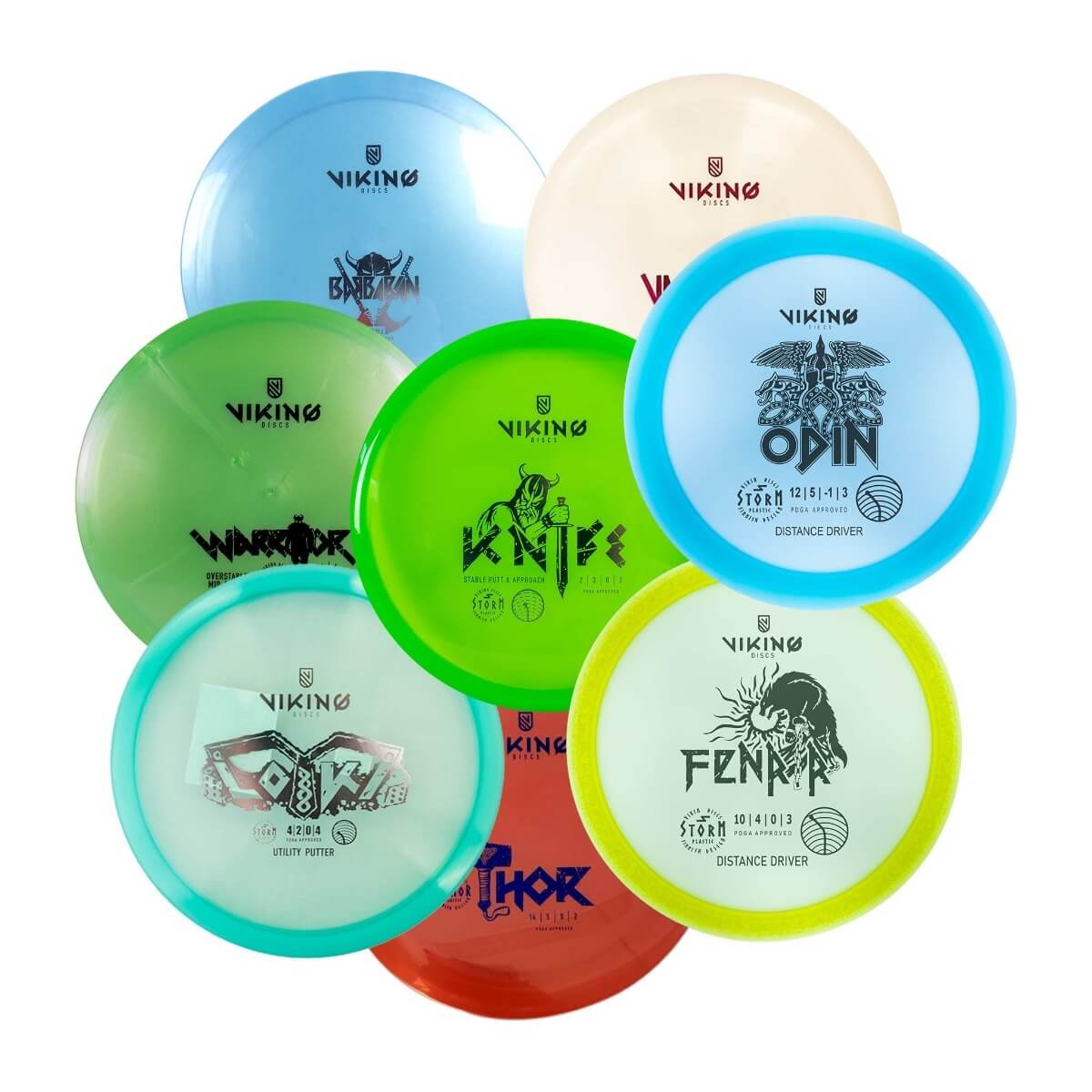 Viking Discs Turnaussetti, 8-levyinen setti