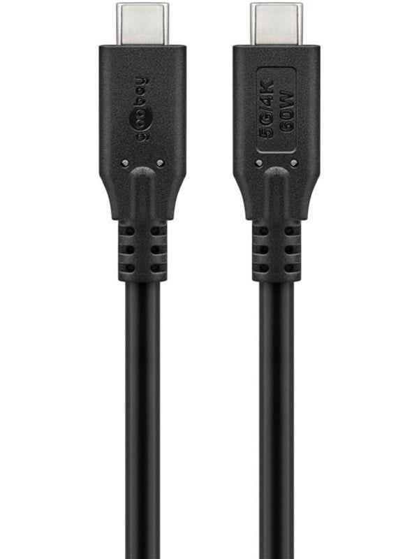 Goobay USB-C - USB-C 3.2 Gen1 -kaapeli, 1 m