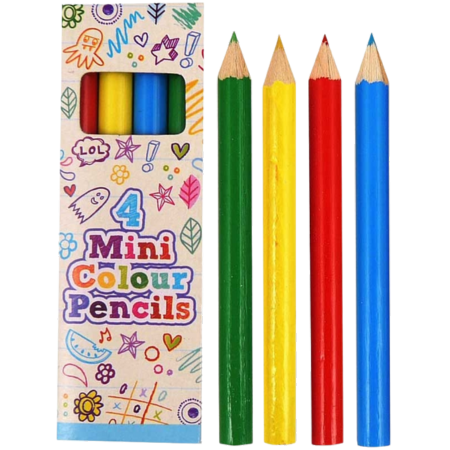 Fun Stationery Mini Colour Pencils – 4 kpl