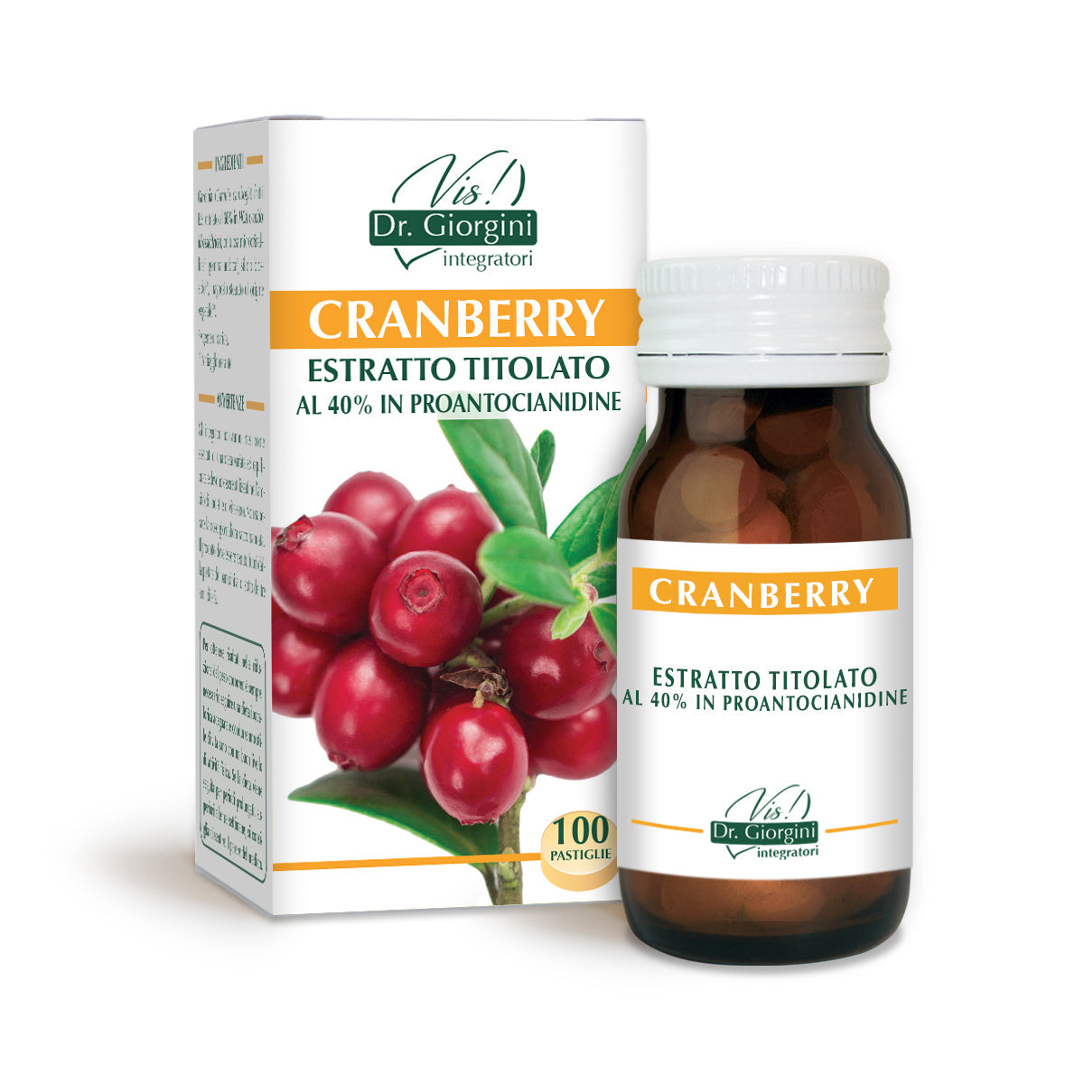 Dr Giorgini karpalo-titrattu uute 50 g - 100 tablettia à 500 mg