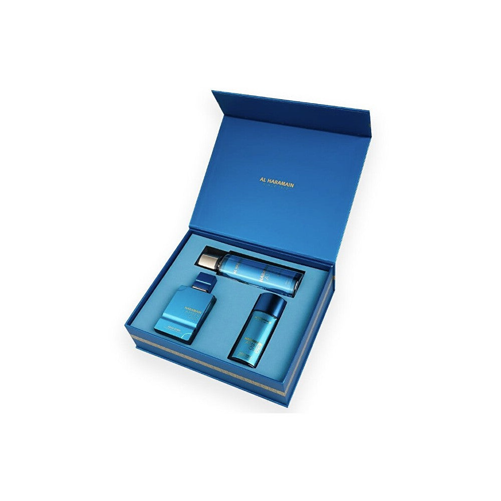 Al haramain Amber Oud Aqua Dubai - tuoksuöljy 75 ml + tuoksuöljy 30 ml + tuoksusuihke 250 ml