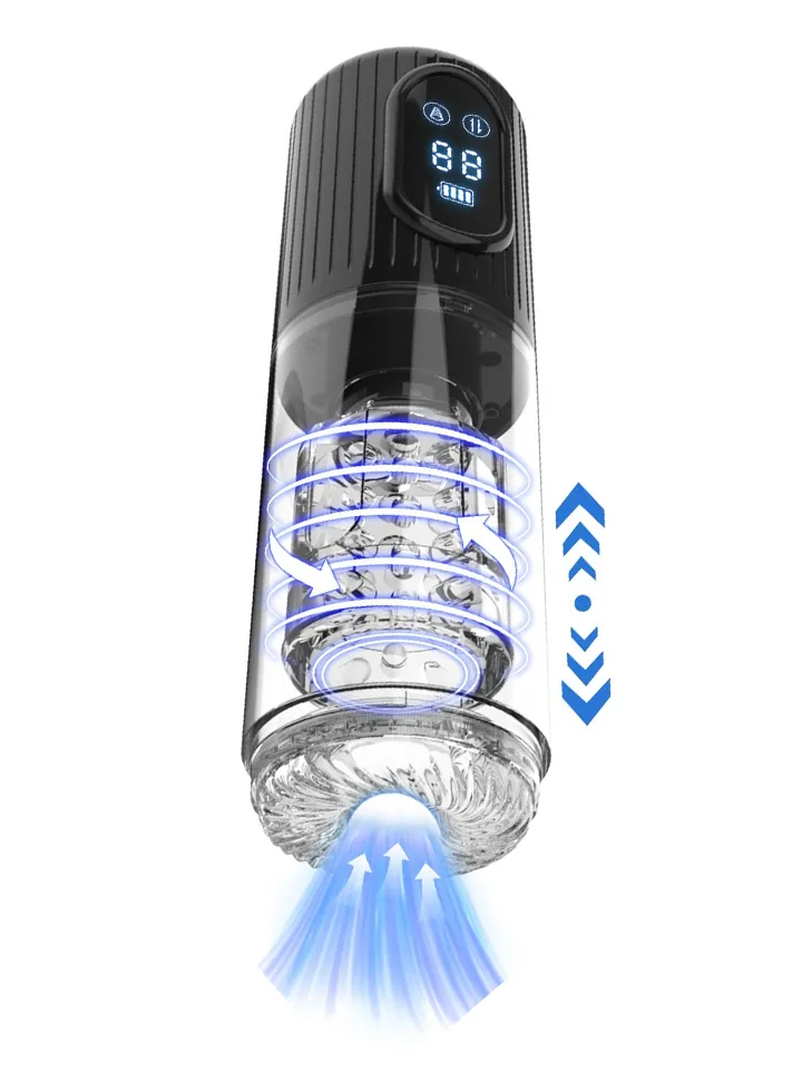 Masturbator With Suction, Rotating & Thrusting Motion Automaattinen masturbaattori