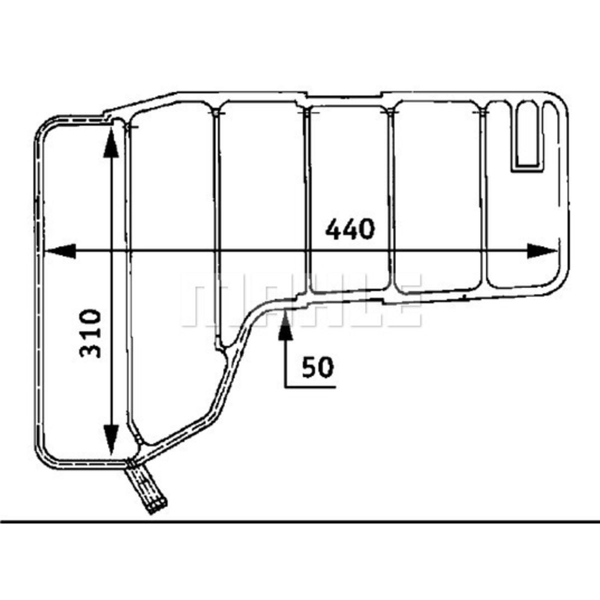 Nestesäiliö, jäähdytysneste MAHLE CRT 38 000S
