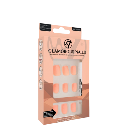 W7 Glamorous Nails Apricot Glow - 24 kpl