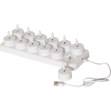 Star Trading Ladattavat LED-teevalot Flame 12-pakkaus 061-05 Vastaa: N/A