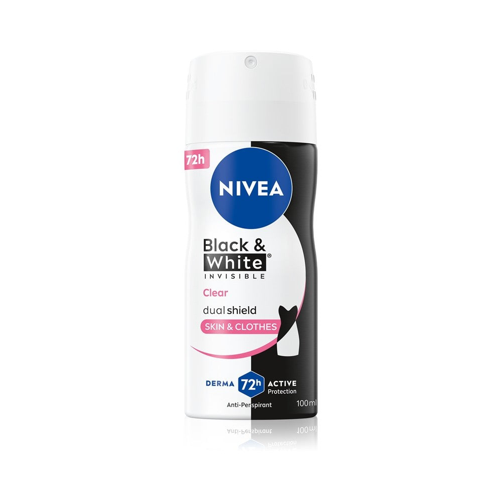 Nivea Transparent antiperspirantti Invisible For Black & White - 100 ml