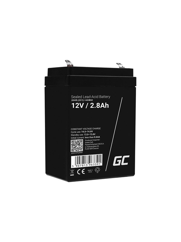 Green Cell 12V 2.8Ah lyijyhyytelö akku