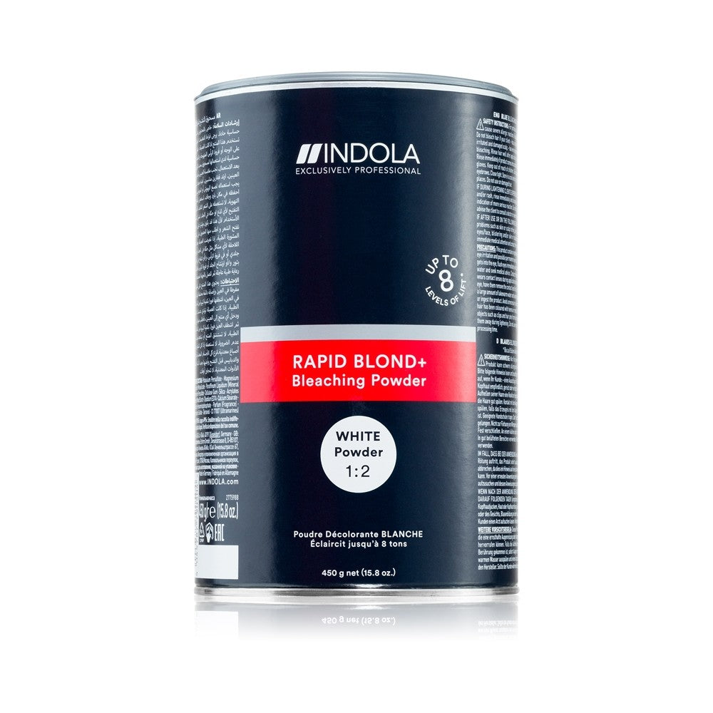 Indola Rapid BLOND+ Bleaching Powder hiusten valkaisujauhe väri White 450 g