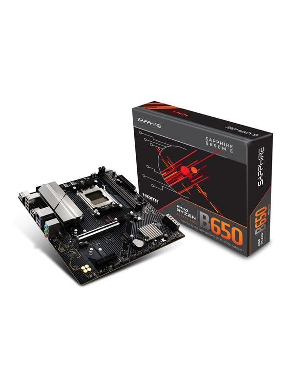 Sapphire B650M-E Emolevy - AMD B650 - AMD AM5 - DDR5 RAM - Micro-ATX