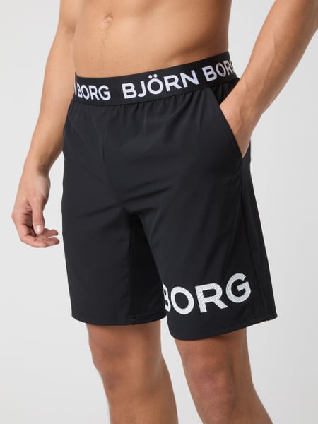 Björn Borg Borg 9" Shorts Black White Logo