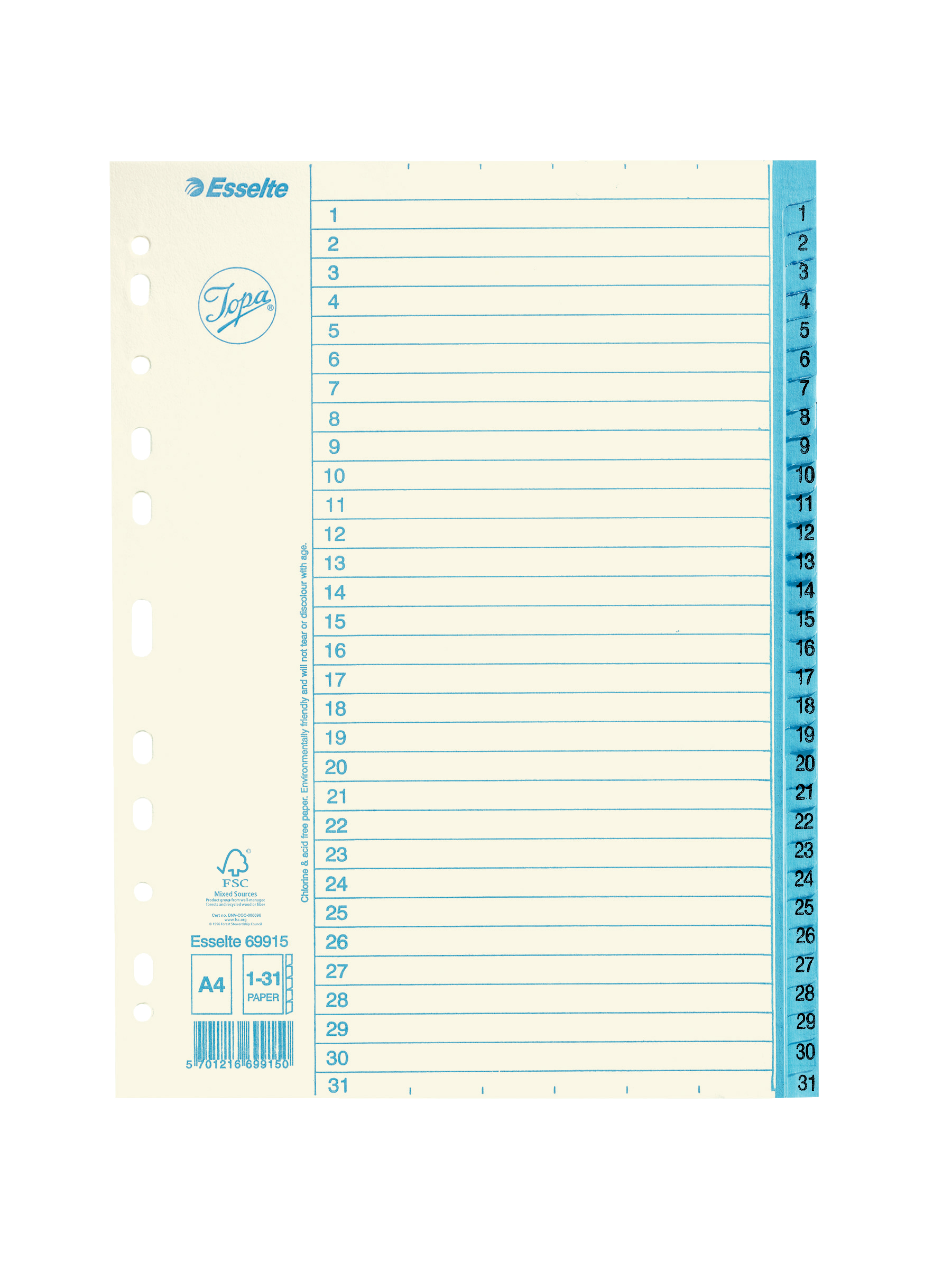 ESSELTE Register Jopa A4/1-31