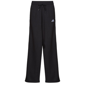 ADIDAS SPORTSWEAR Urheiluhousut '3-Stripes Fleece Wide'  musta / valkoinen