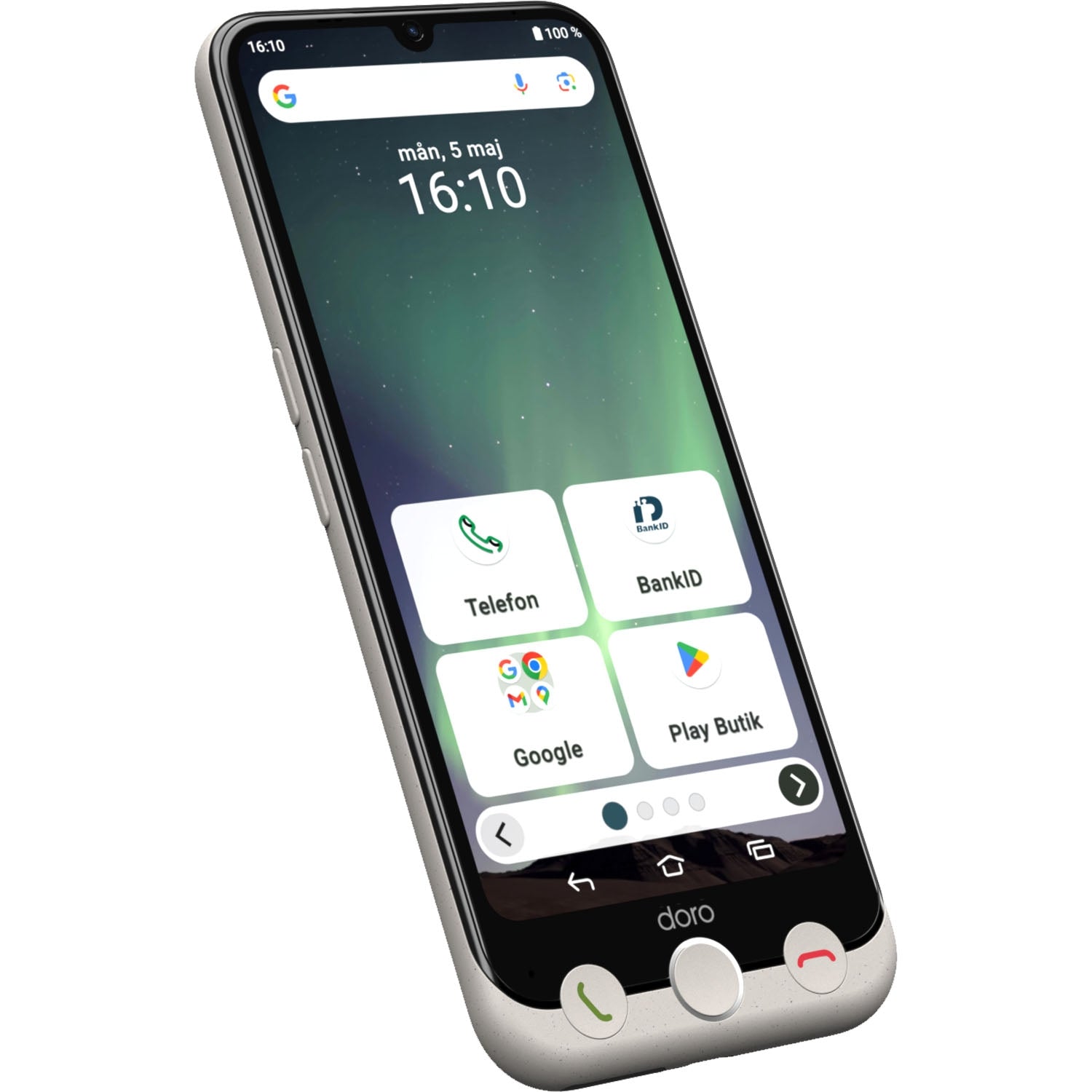 4G-älypuhelin suurella näytöllä ja kahdella kameralla