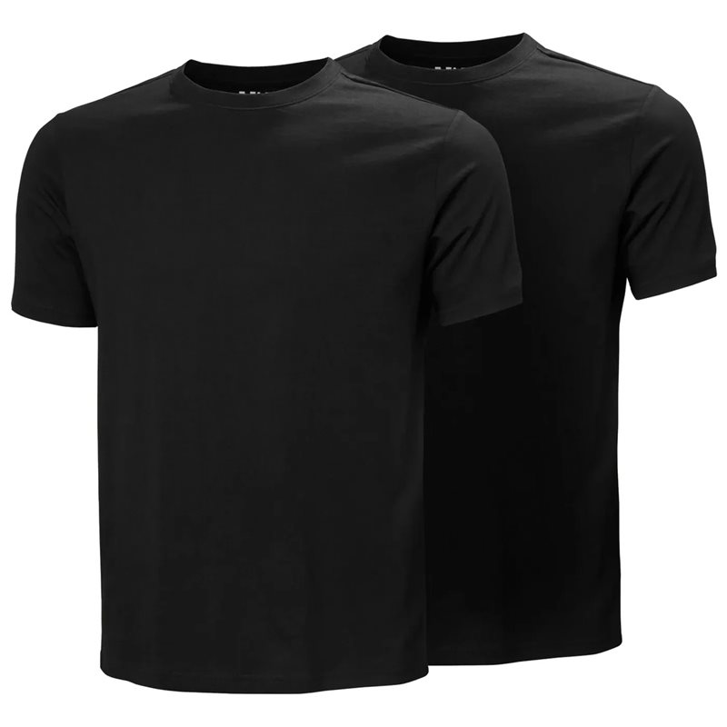 Helly Hansen 2-Pack Hh Cotton T-Shirt Black - L