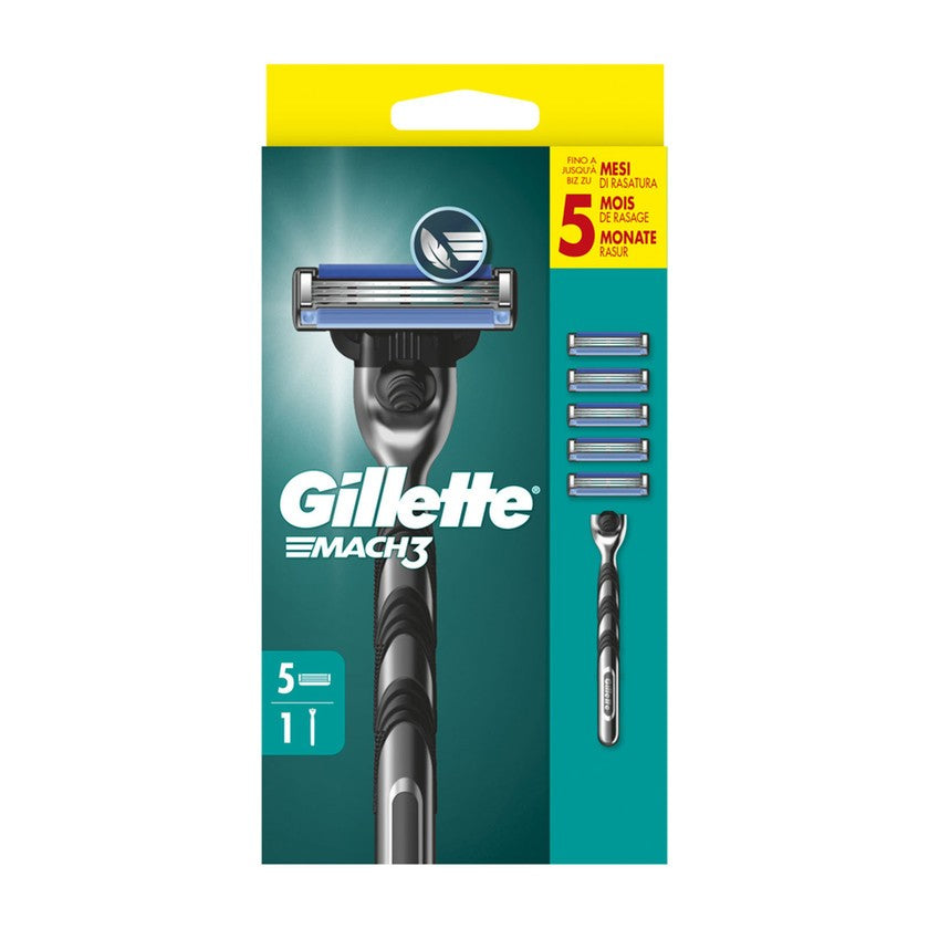 Gillette Mach3 Parranajokone 3 terää kahva ja 5 vaihtoterää 1 yksikkö