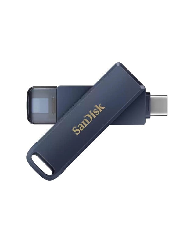 SanDisk iXpand, 256 GB, USB Type-C / Lightning, 3.2 Gen 1 (3.1 Gen 1), 90 MB/s, Taittuva, Sininen