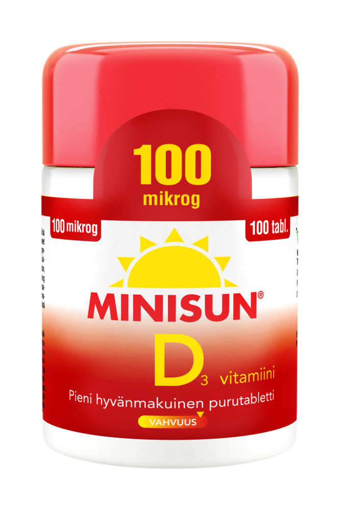Minisun D-vitamiini 100 mikrog 100 tabl