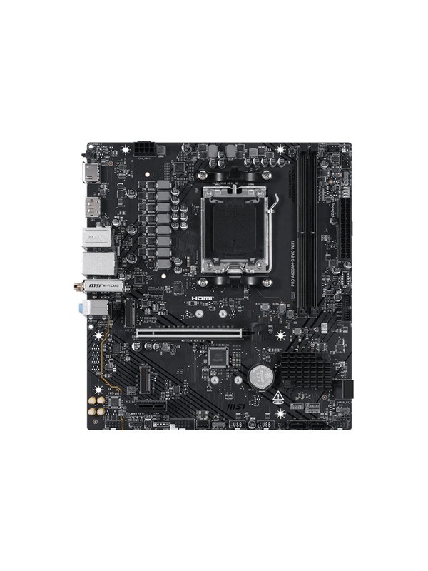 MSI PRO A620AM-G EVO WIFI - motherboard - micro ATX - Socket AM5 - AMD A620A Emolevy - AMD A620A - AMD AM5 - DDR5 RAM - Micro-ATX