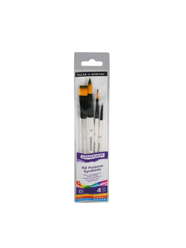 Synteettiset Graduate-siveltimet, 4 kpl, Daler-Rowney