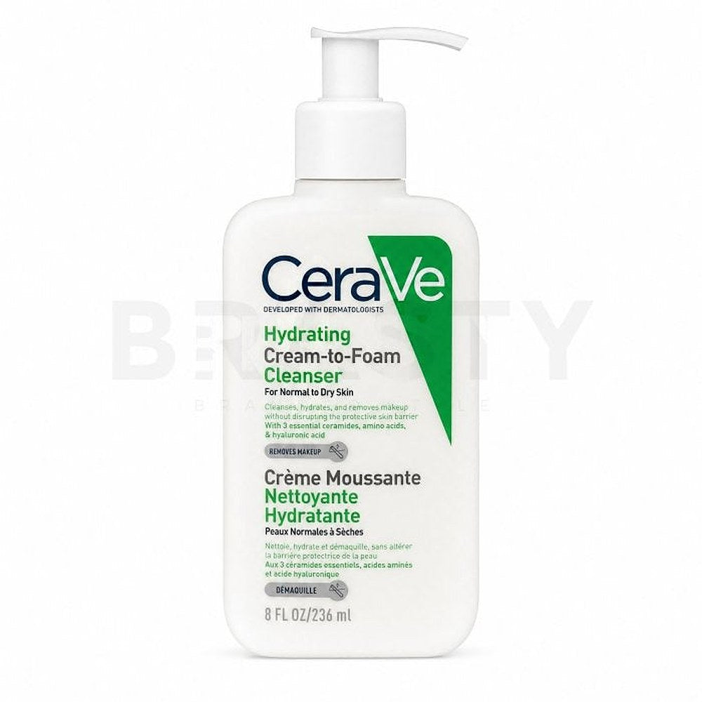 Cerave Cleanse Face Cream Foam Cleansing Kosteuttava Normaalille ja Kuivalle Iholle 236ml