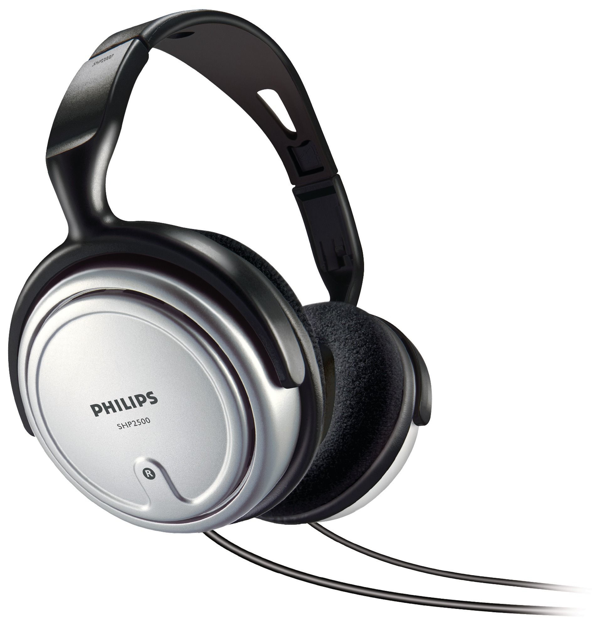 Philips SHP2500 - HiFi-kuuloke - Musta & Hopea