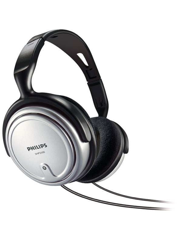Philips SHP2500 - HiFi-kuuloke - Musta & Hopea