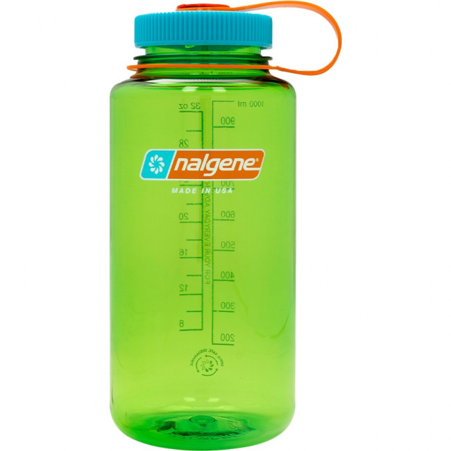 Nalgene wide mouth sustain, juomapullo, 1000 ml, vihreä