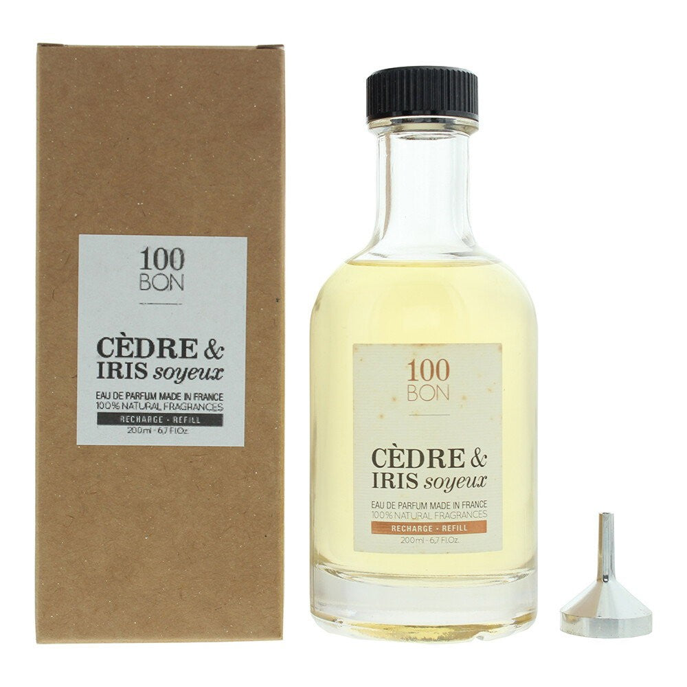 100 bon Cedar & Silky Iris Eau de Parfum unisex -täyttöpakkaus 200 ml