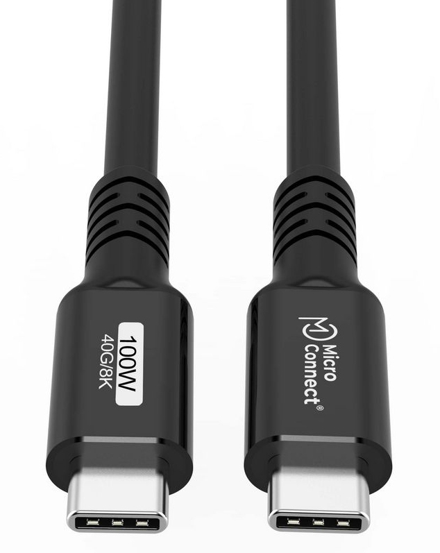 Microconnect Usb4cc05 Usb-kaapeli Usb4 Gen 3x2 0,5 M Usb C Musta 0.5m Usb-c Usb-c Musta