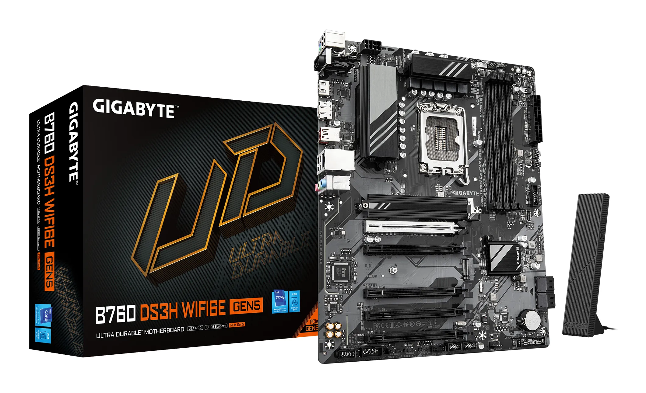 GIGABYTE B760 DS3H WIFI6E GEN5 Emolevy - Intel B760 - Intel LGA1700 - DDR5 RAM - ATX