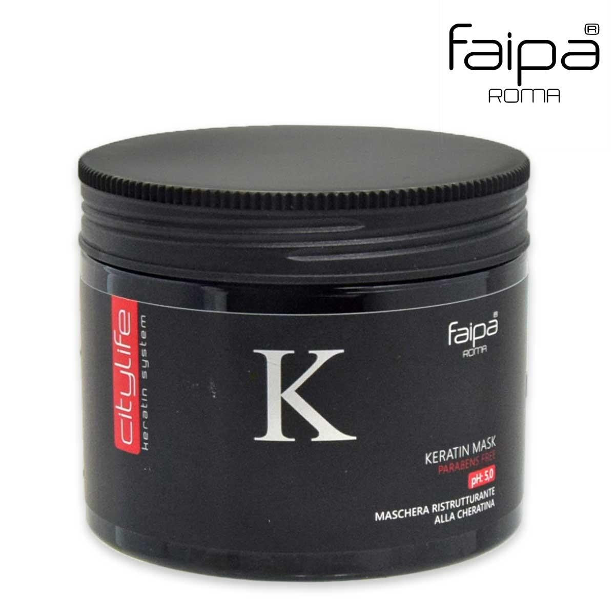 Faipa Citylife Keratiinia sisältävä rakennepaikkaava naamio purkki 500 ml