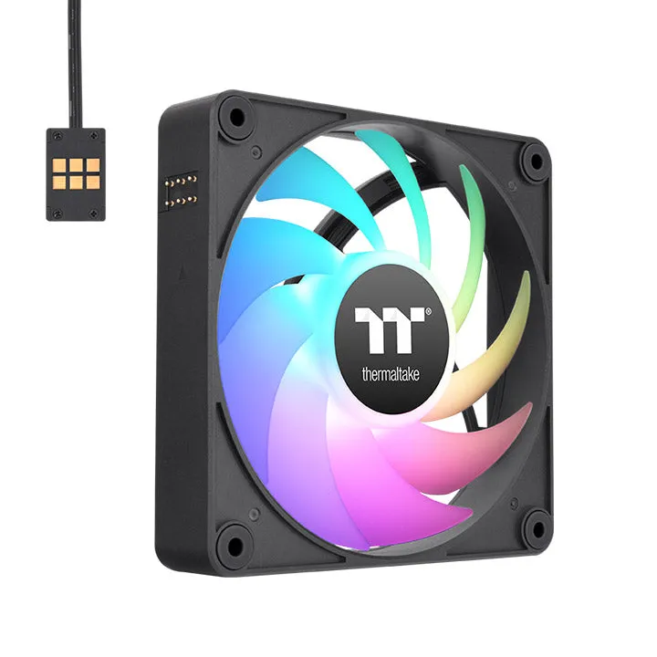 Thermaltake CT140 EX, 140 mm, PWM, hydraulinen laakeri, ARGB -tuuletinsarja, 3 kpl, musta