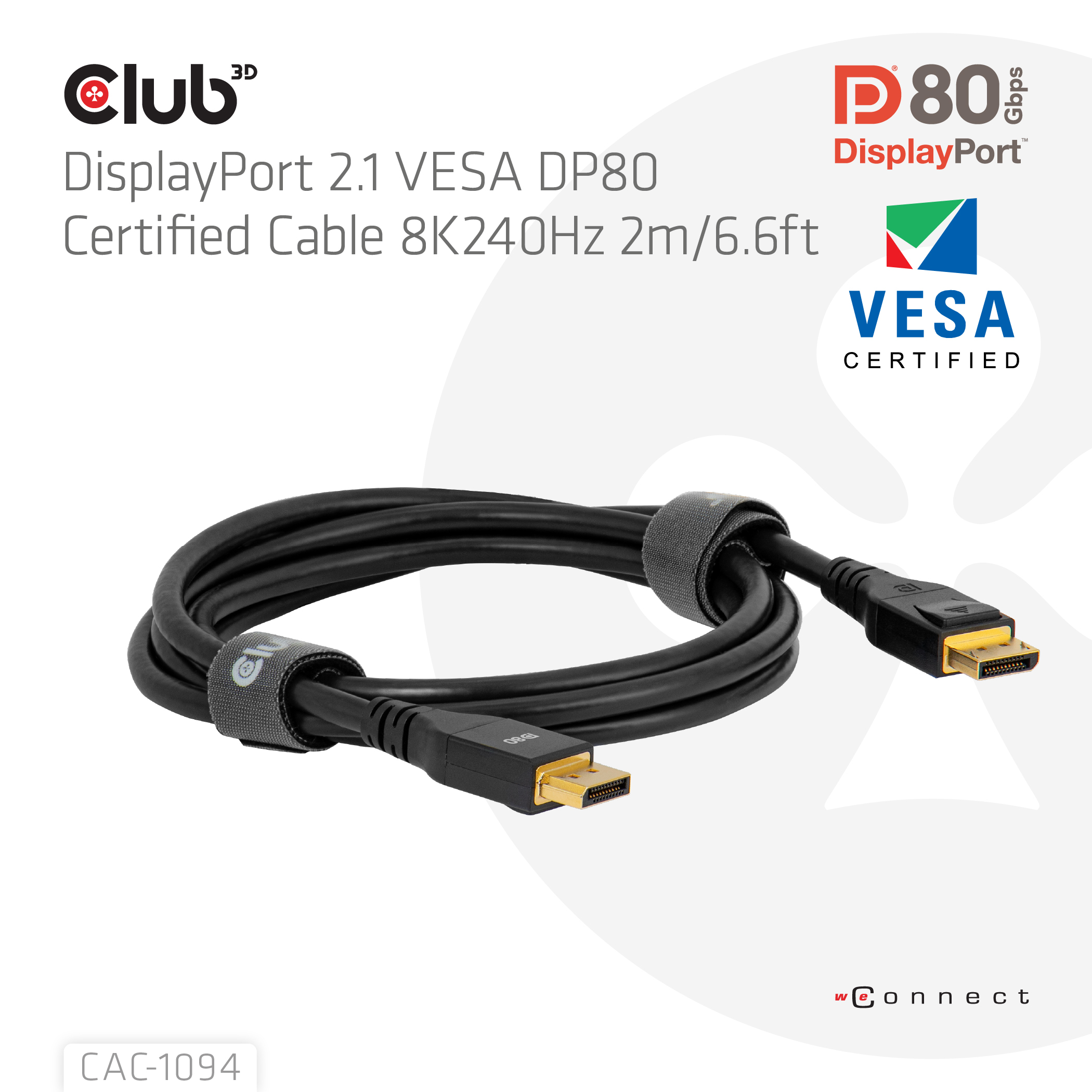 Club 3D - DisplayPort cable - DisplayPort to DisplayPort - 2 m