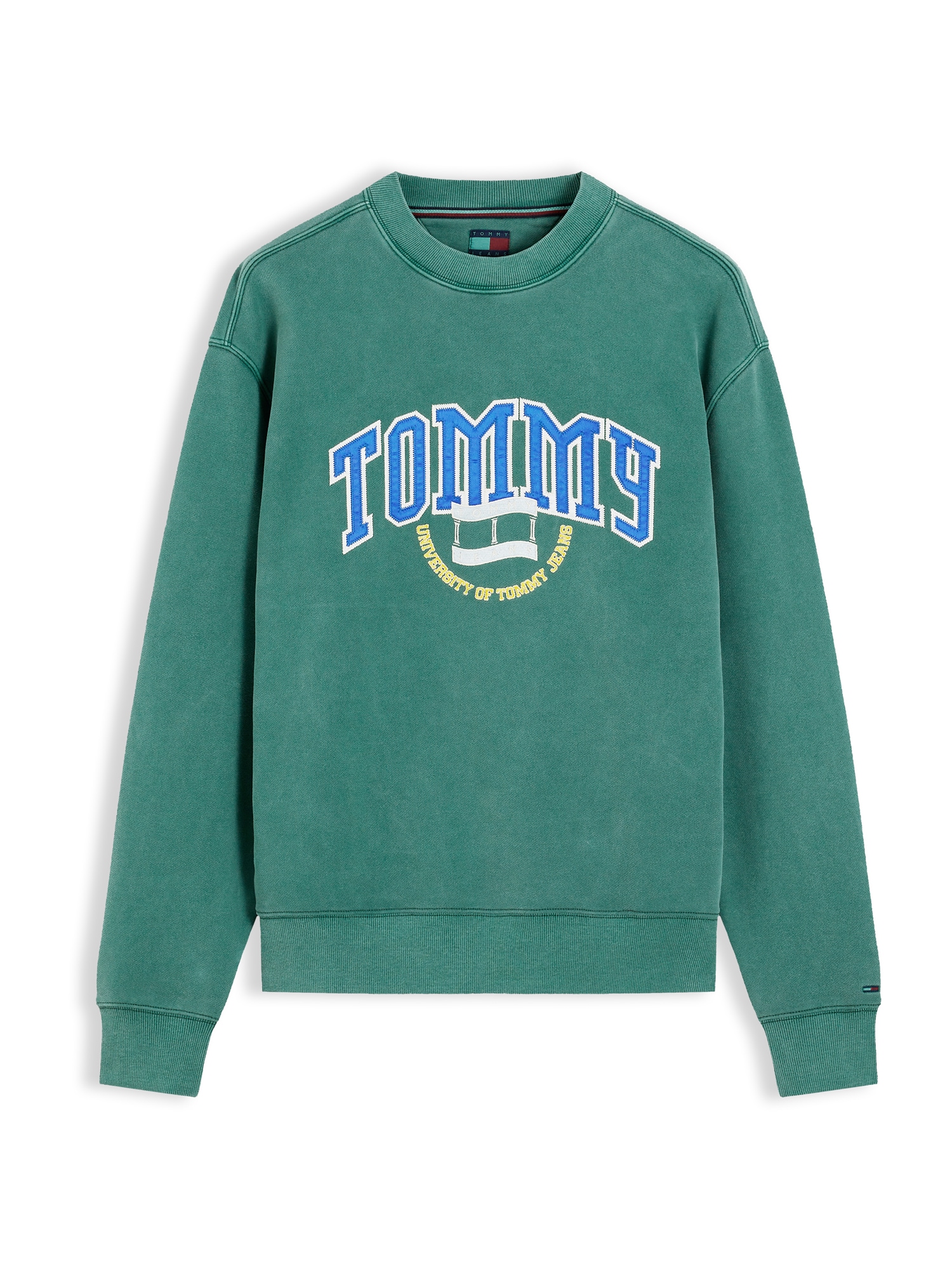 Tommy Jeans Collegepaita 'Varsity Crest' kuninkaallisen sininen / keltainen / vihreä / valkoinen