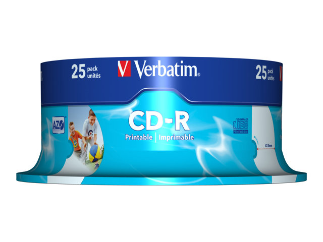 Verbatim DataLifePlus - 25 x CD-R - 700 MB 52x - tulostettava pinta - kela