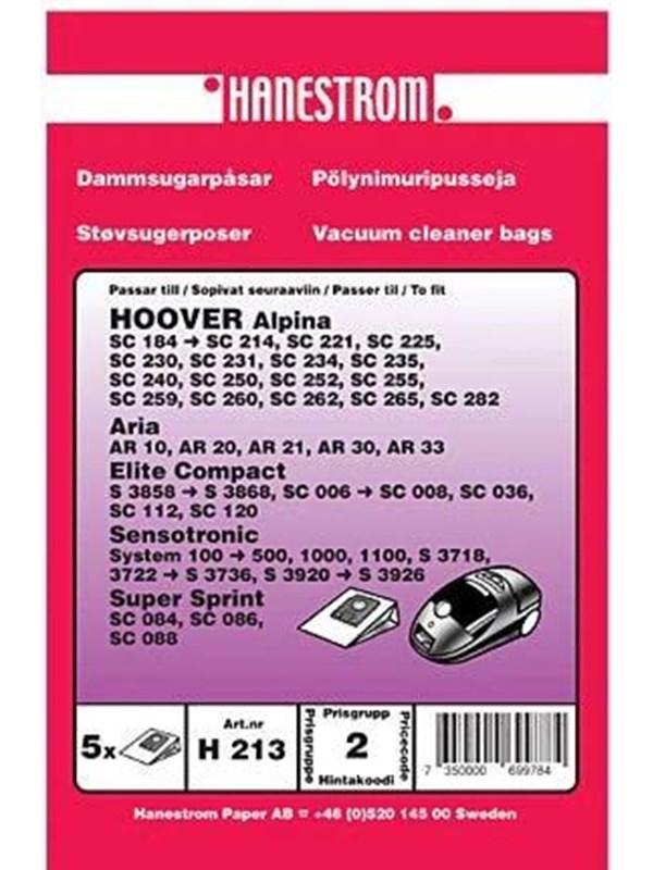 Haneström Pölypussit, mikrokuitu, 5kpl. DU12022 Vastaa: N/A