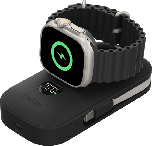 Belkin BoostCharge Pro power bank - with apple watch charger - 2 x USB-C - 45 Watt - 10000 mAh