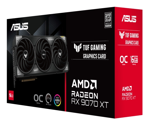 ASUS Radeon RX 9070 XT TUF OC - 16GB GDDR6 RAM - Näytönohjaimet