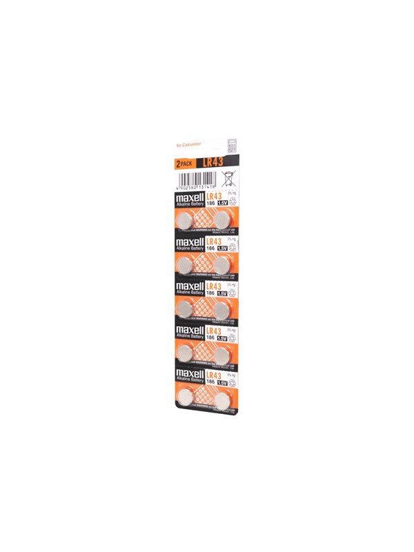 Maxell LR43 10PK MF(5X2)BLISTER