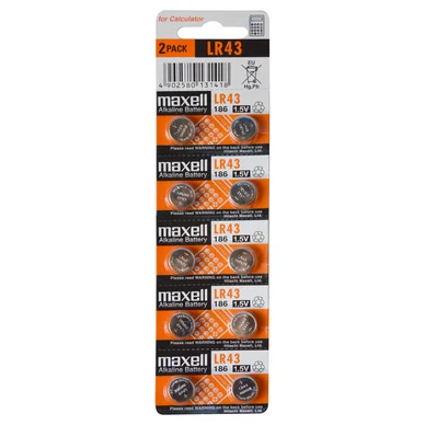 Maxell LR43 10PK MF(5X2)BLISTER