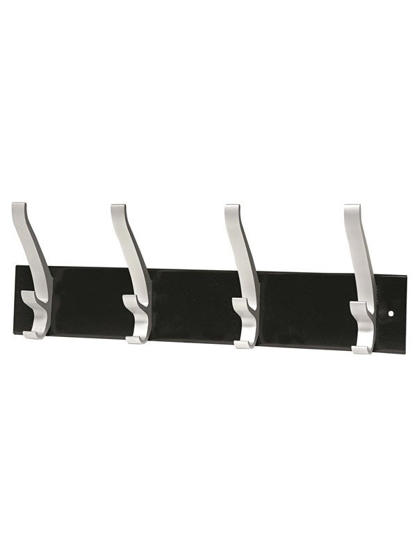 Unilux Cypres coat hook rack with 4 hooks black