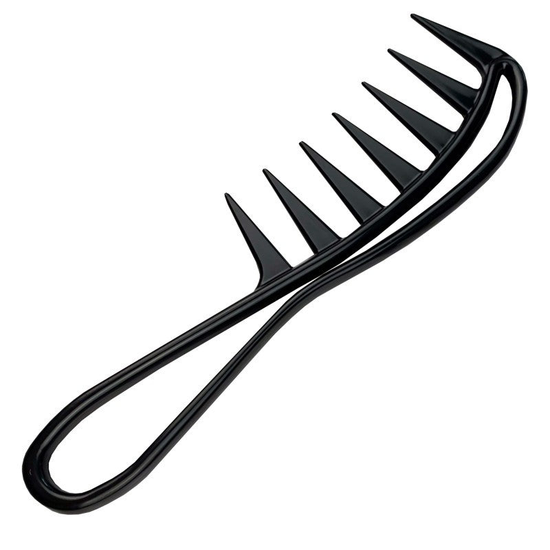 DeniCarte Pettine leggero per capelli spessi e ricci nero — Pettine