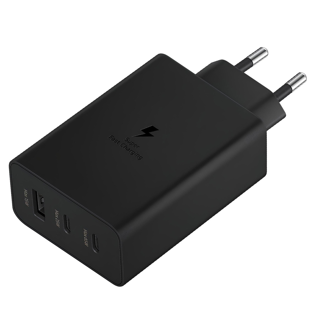 Samsung 65W Teho Adapter Trio - Musta