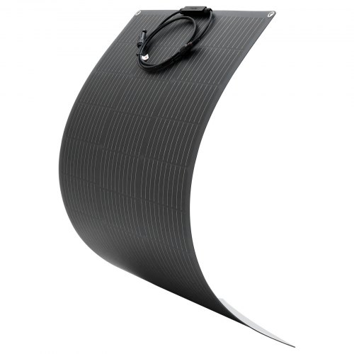 VEVOR Flexible Solar Panel, 100W Semi-Flexible Bendable Monocrystalline Solar Panel, 23% Efficiency Mono Off-Grid Charger with MC4 Output, IP67 Waterproof for Marine RV Car Cabin Curved Surfaces