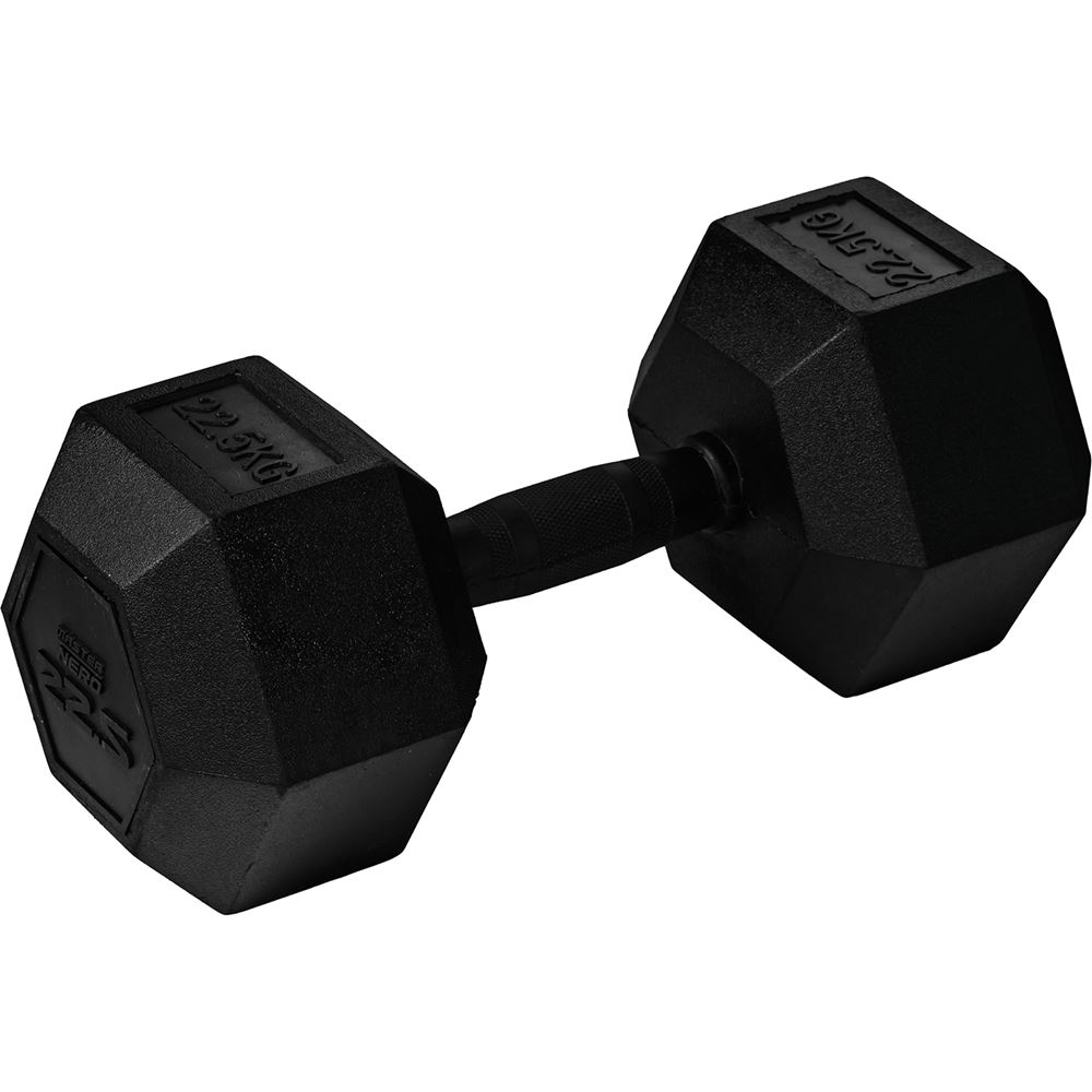 Master Fitness Nero Rubber Coated Hex, Hex hantlar - 22,5 kg