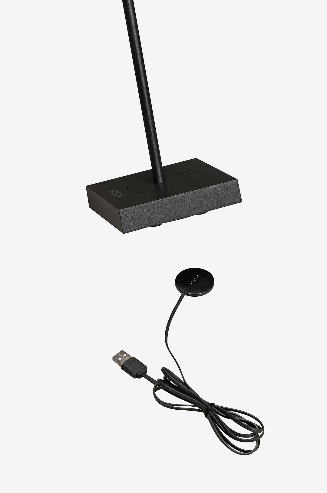 Scilla LED-pöytävalaisin USB:llä, musta