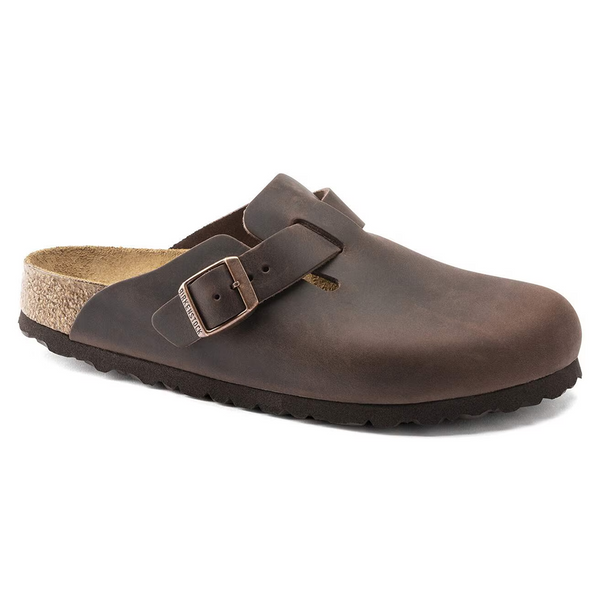 Birkenstock Boston Natural Leather Oiled Narrow Habana